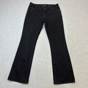 Simply Vera Vera Wang Jeans Womens 12 Black Denim Mid Rise Stretchy Bootcut Leg